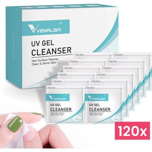Venalisa Gelnagel Cleanser Doekjes | 120 Stuks | Gel Cleanser Wipes | Nagelreiniging
