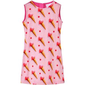 vidaXL - Kinderjurk - 140 - felroze