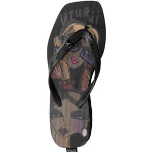 Uzurii Beach Printed Stella Mid Heel - Zwart