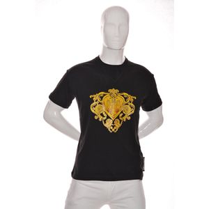 Versace Jeans Couture Gold Baroque Jewels Motif Logo Heren T-Shirt