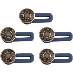 Premium Knoopsgat Verlenger 5 Stuks Brons | Broekverbreder | Jeans Broek Verbreder | Broekverbredende Knoop | Zwanger Buikband | Zwangerschapsbroek Verbreder | Knoopsgaten Elastiek