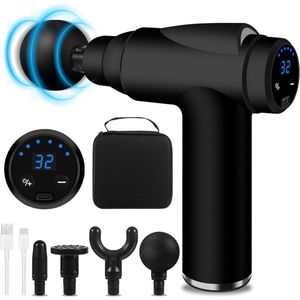 Fuleadture Massage Gun Professioneel - Massage Apparaat - Inclusief Koffer en 4 Opzetstukken - Sport en Relax Massageapparaat - Professioneel Massagegun - Massagepistool - Maximaal 3500 omwentelingen per minuut
