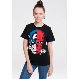 Logoshirt T-Shirt Captain America And Red Skull Faces
