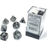Chessex 7-Die set Borealis Luminary - Light Smoke/Silver