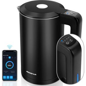 Aigostar 30UTV Benjamin Smart - Waterkoker wifi - met Temperatuurregeling -Warmhoudfunctie - 1.7L - 2200W