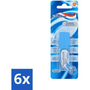 Aquafresh - Odol Mondspray - Verfrissende Adem - Antibacterieel - Mint - 15 ml - Voordeelverpakking - 6 stuks