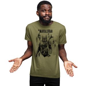 Star Wars - T-shirt - Wit - The Mandalorian - Korte Mouwen