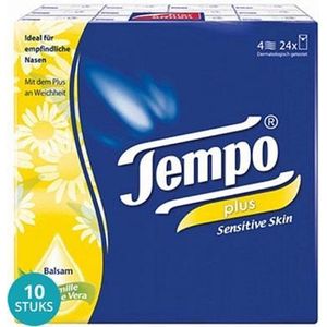 Tempo - Zakdoekjes Plus - 10x24x10 Stuks - Extra Sterk - Super Zacht