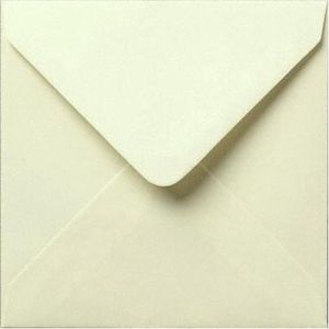 Luxe Vierkante enveloppen - 200 stuks - Créme / Ivoor  - 16x16 cm - 100grms - 160x160 mm