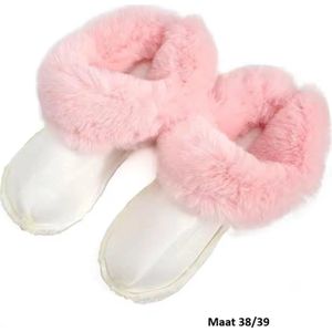 Klomp voering uitneembaar roze maat 38 - 39 - voering voor klompen - warme voering - bontinzet