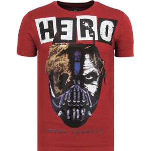Hero Mask - Zomer T shirt Heren - 6323B - Bordeaux