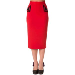 Dancing Days Kokerrok -4XL- LONG LINE MIDI Rood
