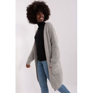 Dames vest - One Size - Steekzakken - Hoogwaardig acryl - Grijs