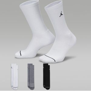 Nike Jordan Everyday Crew Socks Multicolor - 3-Pack - Zwart/Wit/Grijs - 38-42