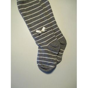 Babymaillot grijs met creme streepje en strikje - 74/80