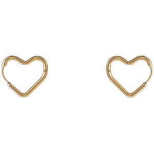 Go Dutch Label Oorringen heart ring small Goud