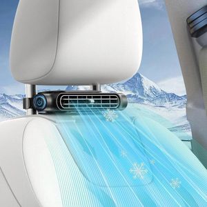 Nek ventilator - nek ventilator met koeling - Autoventilator voor bestuurders- en passagiersstoel - Mini draagbare USB-achterbankkoelventilator - stille hoofdsteun - nek airco - 3 instelbare windsnelheden