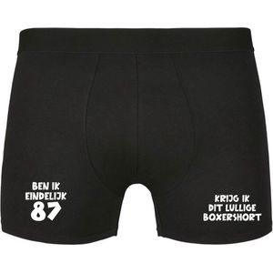Ben ik eindelijk 87, krijg ik dit lullige boxershort Heren Boxershort - verjaardag - jarig - 87e verjaardag - feest - onderbroek - grappig