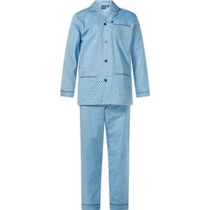 Gentlemen - klassieke heren pyjama 9421 met doorknoop - 100% katoen - blue - maat 62