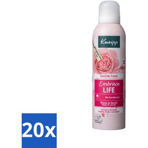 20 x Kneipp - Douche schuim - Embrace Life - Anti‑Aging verzorging - 200 ml - Douche Foam - Roze Schuim - Vrouwelijke Geur - Huidverzorging - Anti-aging