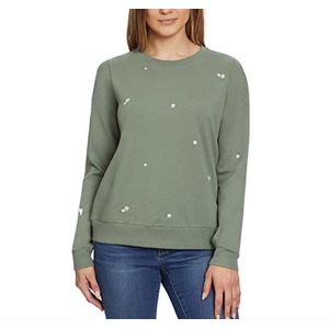 Dames Geborduurde Ronde Hals Lange Mouwen Sweater