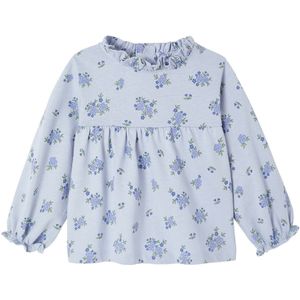 T-shirt - IJsblauw - Baby - Lange Mouwen - Bedrukt