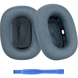 Vervangende Oorkussens voor AirPods Max Hoofdtelefoon van MMOBIEL – Mesh Fabric Koptelefoon Oorkussens – Noise Isolation Hoofdtelefoon Earpads – Blauw