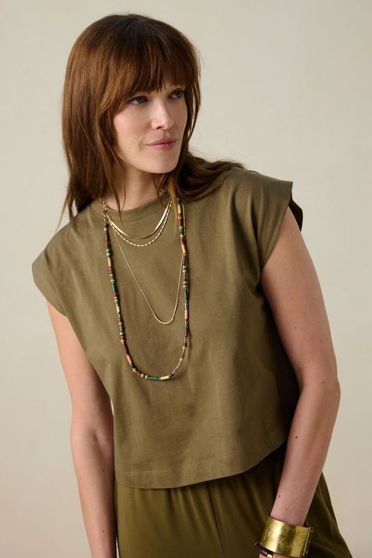 Sissy-Boy - Mouwloos T-shirt - Donkergroen