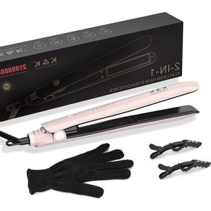 Roze stijltang voor glad en glanzend haar - Met keramische platen