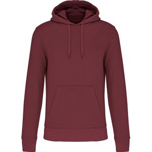 Ecologische herenhoodie met capuchon merk Kariban Wijnrood - S
