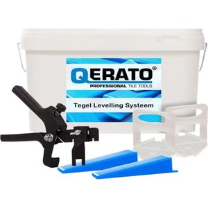 Qerato Levelling 2 mm Extra Lang Kit 200 - Tegel levelling clips (200 stuks) - Inclusief 200 keggen & tang - Nivelleer systeem- tegeldikte 11-20 mm