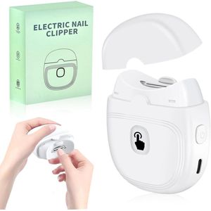 Elektrische Nagelknipper - Elektrische Nail Clipper Met Hulpverlichting - Elektrische Nagelvijl Voor Alle Leeftijden - Oplaadbaar - Automatisch Knippen Van Nagels - Tenen En Nagels - Wit