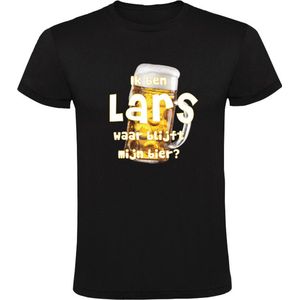 Ik ben Lars, waar blijft mijn bier Heren T-shirt - cafe - kroeg - feest - festival - zuipen - drank - alcohol