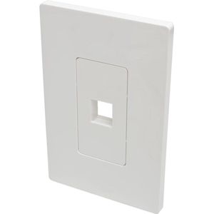 Tripp-Lite N080-101 1-Port Single-Gang Universal Keystone Wallplate, White, TAA TrippLite