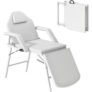 HOMCOM Massagetafel Kunstleer, staal 182L x 82B x 68H cm Wit