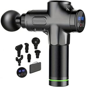 Grokos - Massage Gun - Massage Pistool - Inclusief Koffer en 6 Opzetstukken - Krachtig en Draadloos Sport en Relax Massage Apparaat - Massageapparaten