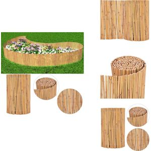 vidaXL Tuinhek - Tuinhekken - Tuin Hek - Tuin Hekken - Scherm 500x50 cm bamboe