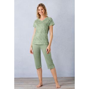 Groene Hajo pyjama jachtluipaard print - Groen - Maat - 36/38