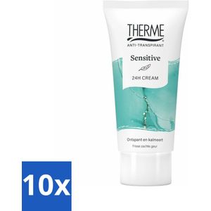 Therme - Sensitive - Anti-transpirant Crème - Hydraterend - 60ml - Bulkverpakking - 10 stuks