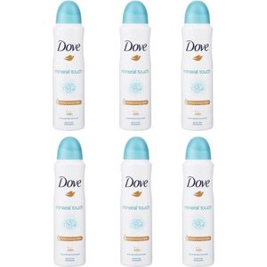 Dove natural touch Women  - 150 ml - deodorant spray - 6 st - Voordeelverpakking