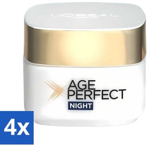 L'Oréal Paris Age Perfect - Nachtcrème - Hydraterend en Verstevigend - 50 ml - Voordeelverpakking - 4 stuks