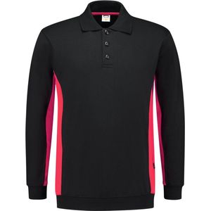 Tricorp 302003 Polosweater Bicolor - Zwart/Rood - 8XL