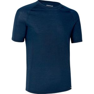 GripGrab - Merino Blend Thermal Korte Mouw Lente Herfst Fiets Ondershirt Thermoshirt met Merinowol - Navy Blauw - Heren - Maat M