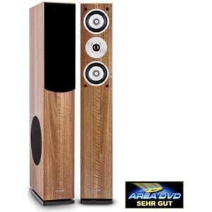 Linie 501 FS WN luidsprekerzuil paar 280W passief walnoot