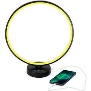 Lunoire Premium Lichttherapielamp Winterdepressie – Daglichtlamp 10.000 lux – USB Poort – Touch Screen– Daglichtlamp Bureaulamp – Lichttherapie – SAD Lamp – Daglichtlampen – 3 Kleuren– Wit