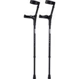 Loopkrukken - Zwart - Ergonomisch - Anatomische Handvatten - Set van 2