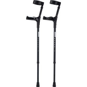 Loopkrukken - Zwart - Ergonomisch - Anatomische Handvatten - Set van 2