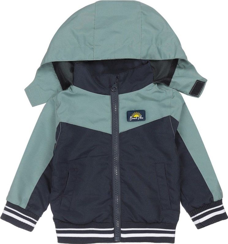 Dirkje - V-ISLAND - Jongens Jas - Blauw en Groen