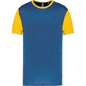 Tweekleurig herenshirt jersey met korte mouwen 'Proact' Royal Blue/Yellow - XS