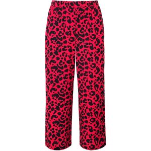 Angel of Style Angel of Style - Dames - Broek wijd en recht dierenprint elastische tailleband - Neonrood - Maat 42
